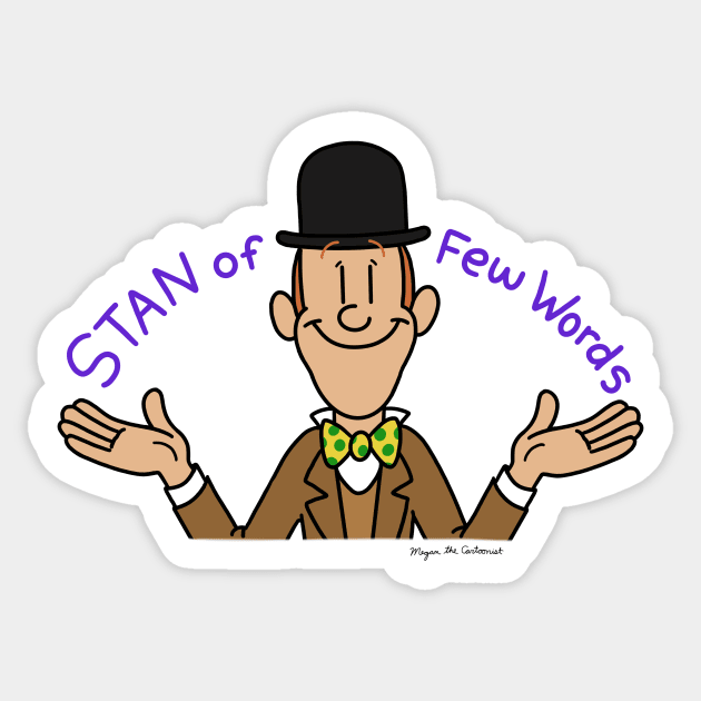 Stan of Few Words Sticker by MeganCartoonist